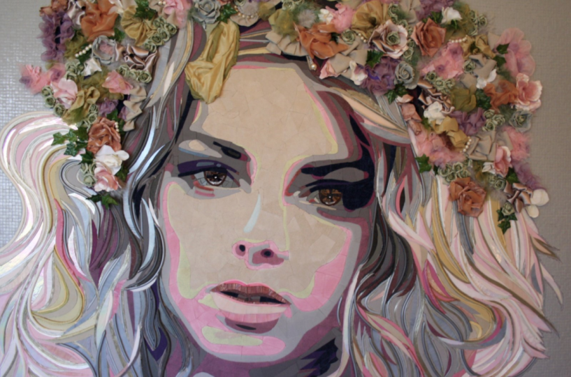 "Flower Power Girl" (110 CM X 165 CM)