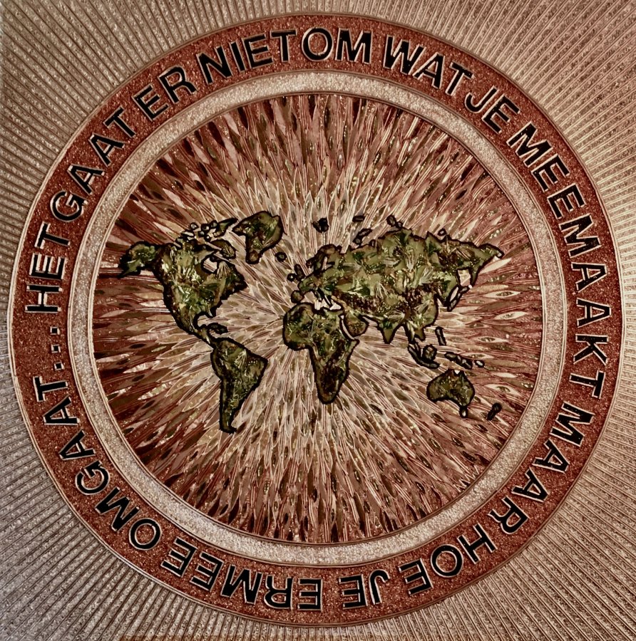 "HET GAAT ER NIET OM..." (100 CM X 100 CM)